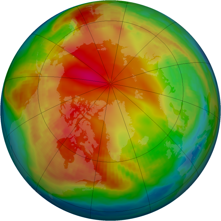 Arctic ozone map for 26 January 1987